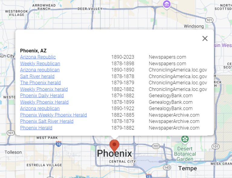 A Database for Digitized Newspapers - Newspaper Finder